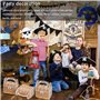 Volumoon 10 Pièces Coffret Cadeau Pirate, Trésor Pirate en Papier Sac Boîte, Coffre à Friandises Trésor de Pirate, Boîtes à Cade