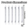 Litinliv 6 Pièces R7S Ampoule Halogène 118mm 200W 220V, Dimmable Blanc Chaud 2700K, Tige Halogène R7S pour Spot de Bâtiment, Ecl