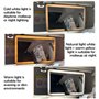 Litinliv Miroir Pare Soleil Voiture, Miroir de Courtoisie pour Pare-soleil de Voiture À LED, avec 3 Modes D'éclairage, Miroir de