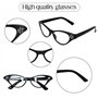 Dokeno Années 50 Costume Accessoires 5 Pièces, Lunettes Gants Bandeau Boucle d'Oreille Collier, Accessoires de Costume pour Soir