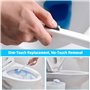 Focenat Lot de 50 Têtes de Rechange jetables pour Brosse de Toilette, Recharges Tête de Brosse de Toilette, Tête de Rechange pou
