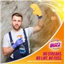 Buzz Lot de 15 chiffons en microfibre pour vitres et miroirs - Sans traces - Doux pour la surface - Lingettes de nettoyage réuti