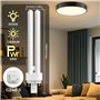 2 Pins Luz 3000K Blanco Cálido CFL Lampa