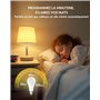 Lamptobe USB C Batterie Ampoule Rechargeable Avec Télécommande, 12 RGB+3 Températures de Couleur, Ampoule Intelligente RGB Sans 