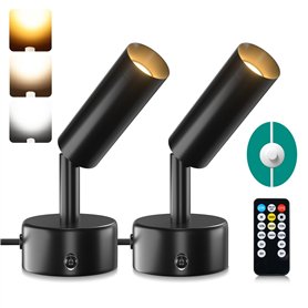Lamptobe 5 W Applique Murale Interieur avec Interrupteur et Prise