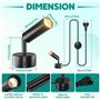 Lot de 2 spots LED d'intérieur pour plantes et tableaux 3 000