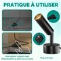 Lamptobe 5 W Applique Murale Interieur avec Interrupteur et Prise,Lot de 2 spots LED d'intérieur pour plantes et tableaux 3 000 