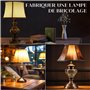 Lamptobe Lampe DIY avec Câble, Kit Douille E27 Pour Lampe de Table Douille E27 Avec 1.8M Câble Douille DIY Avec Interrupteur - B