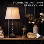 Lamptobe Lampe DIY avec Câble, Kit Douille E27 Pour Lampe de Table Douille E27 Avec 1.8M Câble Douille DIY Avec Interrupteur - B