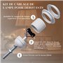 Lamptobe Lampe DIY avec Câble, Kit Douille E27 Pour Lampe de Table Douille E27 Avec 1.8M Câble Douille DIY Avec Interrupteur - B