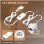 Lamptobe Lampe DIY avec Câble, Kit Douille E27 Pour Lampe de Table Douille E27 Avec 1.8M Câble Douille DIY Avec Interrupteur - B
