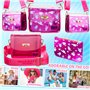 Hello Kitty Sac à Main Sac Bandoulière Fille Ado avec Kuromi Pochette Zippée Porte Monnaie Sangle Réglable Cadeau pour Elle