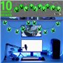 Minecraft Guirlande Lumineuse Creeper LED 165cm Guirlande Lumineuse à Piles Décoration Intérieure Gamer 2 Modes Déco Chambre Idé
