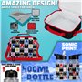 SONIC THE HEDGEHOG Sac à Dos Enfant Ensemble 4 Pièces avec Gourde Enfant 400ml Trousse et Sac Repas Isotherme École Shadow