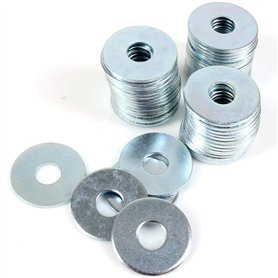 Lot de 50 petites rondelles de réparation M6 x 20 mm en acier zingué large
