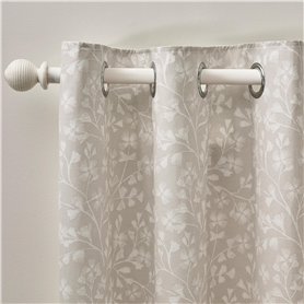 Catherine Lansfield Brooke Lot de 2 Rideaux doublés à œillets Motif Floral Naturel 168 x 228 cm