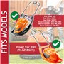 Spares2go Lame métal pour tondeuse Flymo Easi Glide 300 Micro Compact Hover Vac 280 HC300 MC300 (30 cm) + entretoises
