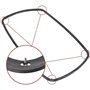 SPARES2GO Joint de porte principal en caoutchouc avec clips de fixation d'angle pour four Whirlpool ACMK ACMT AXMT (445 mm x 350