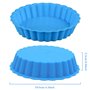SUNSK Moules à Tarte Plat en Silicone Rond Antiadhésifs Mini Moule à Gâteaux Moule à Pâtisserie pour Tartelettes Quiche Gelée 6 