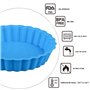 SUNSK Moules à Tarte Plat en Silicone Rond Antiadhésifs Mini Moule à Gâteaux Moule à Pâtisserie pour Tartelettes Quiche Gelée 6 
