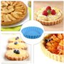SUNSK Moules à Tarte Plat en Silicone Rond Antiadhésifs Mini Moule à Gâteaux Moule à Pâtisserie pour Tartelettes Quiche Gelée 6 