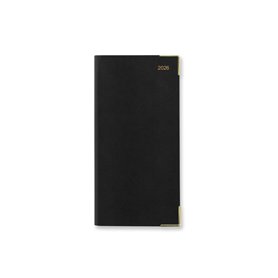 Letts of London Agenda semainier 2026 format portrait classique avec rendez-vous – Noir 26-T35SUBK