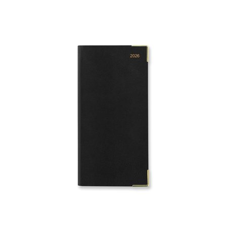 Letts of London Agenda semainier 2026 format portrait classique avec rendez-vous – Noir 26-T35SUBK