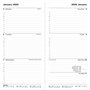 Letts of London Roma Slim Agenda semainier 2026 avec rendez-vous en cuir Noir 26-081235