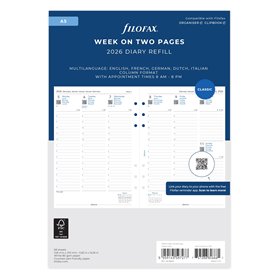 Filofax Agenda 2026 semainier 2026 format A5 sur 26-68514