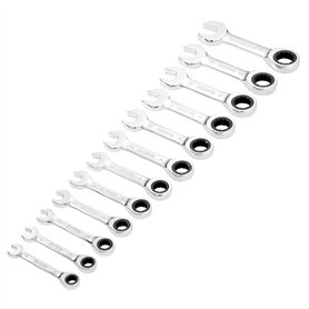 Draper HI-TORQ 27931 Lot de 12 clés mixtes à cliquet métriques