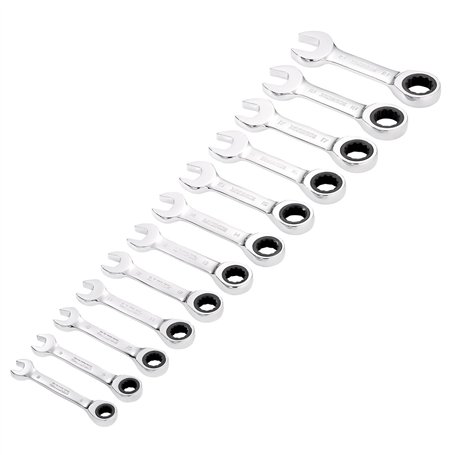 Draper HI-TORQ 27931 Lot de 12 clés mixtes à cliquet métriques