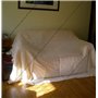 LOT DE 5 DRAPS DE PROTECTION ANTI-POUSSIèRE DE QUALITé PROFESSIONNELLE, 100 % COTON SERGé Taille de chaque drap : 3,7 x 2,7 m. L