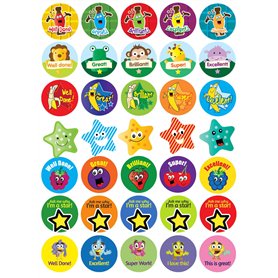 SuperStickers Scratch 'n' Sniff Smelly Lot de 350 autocollants de récompense avec plusieurs messages