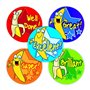 SuperStickers Scratch 'n' Sniff Smelly Lot de 350 autocollants de récompense avec plusieurs messages, images et odeurs