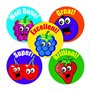 SuperStickers Scratch 'n' Sniff Smelly Lot de 350 autocollants de récompense avec plusieurs messages, images et odeurs