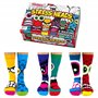 United Oddsocks Stress Heads - Box of 6 Mens Oddsocks UK 6-11