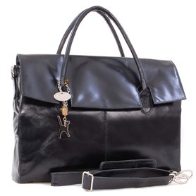 Catwalk Collection Handbags - Grand Sac Ordinateur 17 Pouces - Mallette/Sac Cabas Femme Cuir - A4 Sac de Travail Avec Bandoulièr