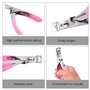 TRIXES Coupe-ongles - Coupe-ongles en gel acrylique - Coupe-ongles professionnel - Manucure à domicile et en salon