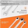 VonHaus Jeu de 12 Clés à Cliquet de 6 à 17 mm – Clés Mixtes - Jeu de Satinées avec Mallette de Transport – Idéal pour les Répara