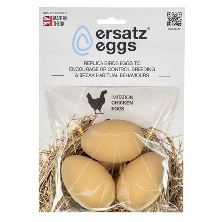 Oeufs Ersatz – Faux œufs de Poule et de volaille réalistes – Imitation d'œufs factices lestés pour nichoirs – Encourage la Ponte