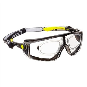 voltX 'Quad' 4 in 1 - Lunettes de sécurité de Lecture à Verres entièrement grossissants (Dioptrie +2,5, Transparent) - avec Band voltX 'Quad' 4 in 1 - Lunettes de sécurité de Lecture à Verres entièrement grossissants (Dioptrie +2