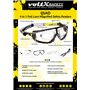 voltX 'Quad' 4 in 1 - Lunettes de sécurité de Lecture à Verres entièrement grossissants (Dioptrie +2,5, Transparent) - avec Band