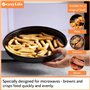 Kitchen Plat à frites/omelette/bacon micro-ondable 25 cm
