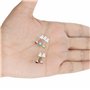 Kurtzy 20 Paires Boucle d’Oreille Clou Rond en Zirconium avec Boîte - 4 mm - 9 Couleurs de Pierres Naissance, Acier Inoxydable a