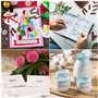 Kurtzy Lot de 70 tampons en bois et caoutchouc avec lettres de l'alphabet, chiffres, symboles (70 pièces) – Tampons en bois mult
