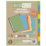eco-eco A4 50% Recyclé Set 10 Diviseurs de Fichiers d'Index