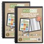 eco-eco Eco133x2 Lot de 2 protège-documents A4 50% recyclés 20 pochettes à spirales