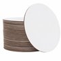 BELLE VOUS Dessous de Verre en Carton Rond (Lot de 100) - Diamètre 9 cm - sous Verre Carton Blanc pour Projets Artistiques et Cr