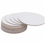 BELLE VOUS Dessous de Verre en Carton Rond (Lot de 100) - Diamètre 9 cm - sous Verre Carton Blanc pour Projets Artistiques et Cr