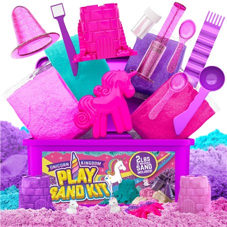 GirlZone Cadeau Fille Kit de Sable Royaume de Licorne